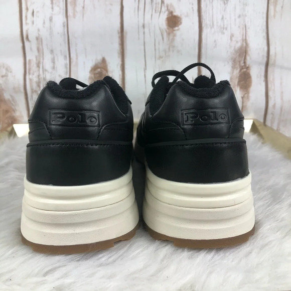 New Polo Ralph Lauren Trackster 100 Leather Sneakers - Picture 9 of 12